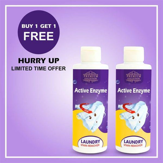 Laundry Stain Remover Active Enzyme Liquid Instant Spot Cleaning 100ml (Buy1 Get1 Free)